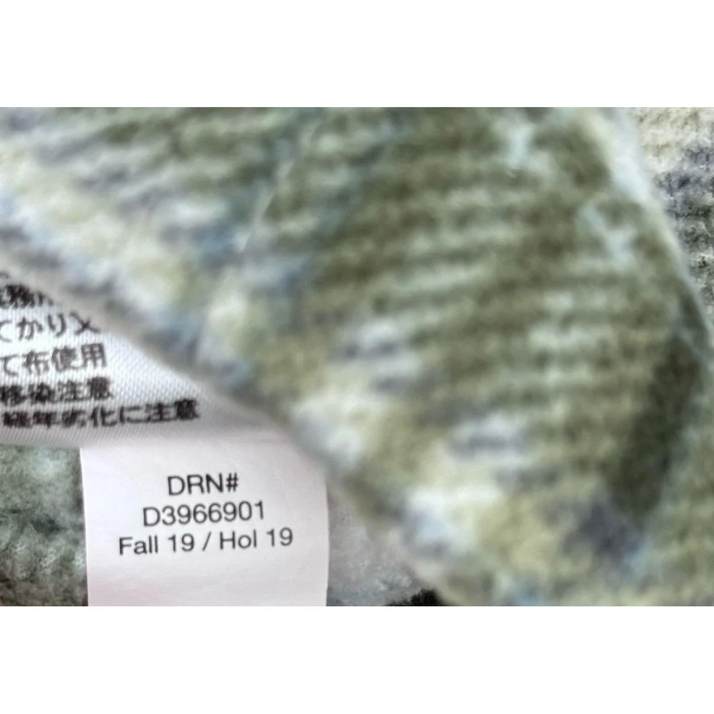 Eddie Bauer Men's L Fleece‎ Plaid Shacket Outdoor Cabin Fleece Shirt Jacket